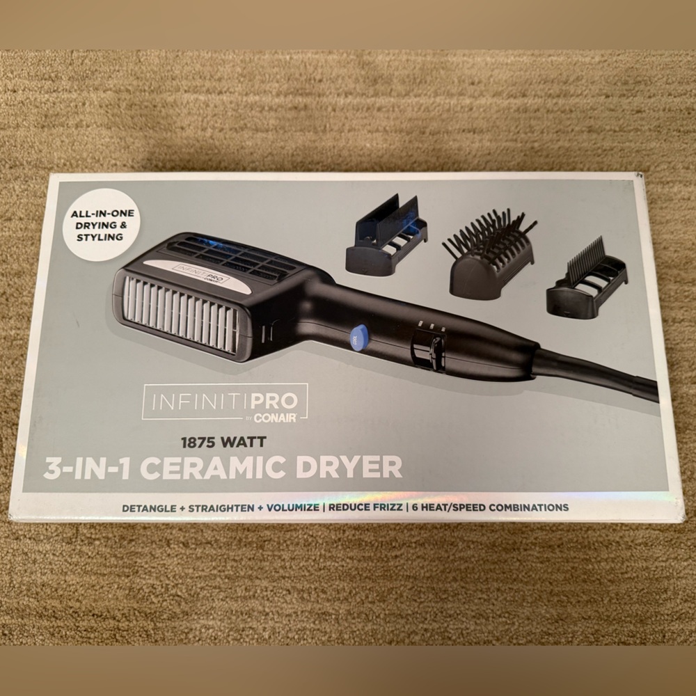 InfinitiPro 3-in-1 Ceramic Dryer - Black